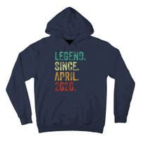 4 Years Old Legend Since April 2020 4th Birthday Tall Hoodie