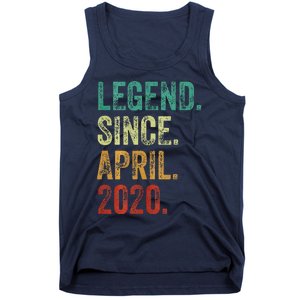 4 Years Old Legend Since April 2020 4th Birthday Tank Top