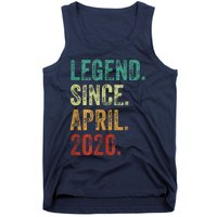 4 Years Old Legend Since April 2020 4th Birthday Tank Top