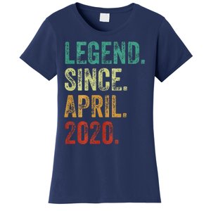 4 Years Old Legend Since April 2020 4th Birthday Women's T-Shirt