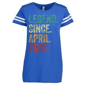 4 Years Old Legend Since April 2020 4th Birthday Enza Ladies Jersey Football T-Shirt