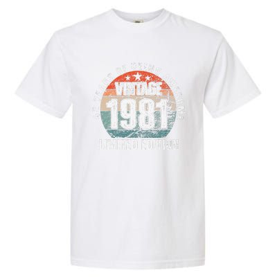 42 Years Of Being Awesome Vintage 1981 Limited Edition Garment-Dyed Heavyweight T-Shirt