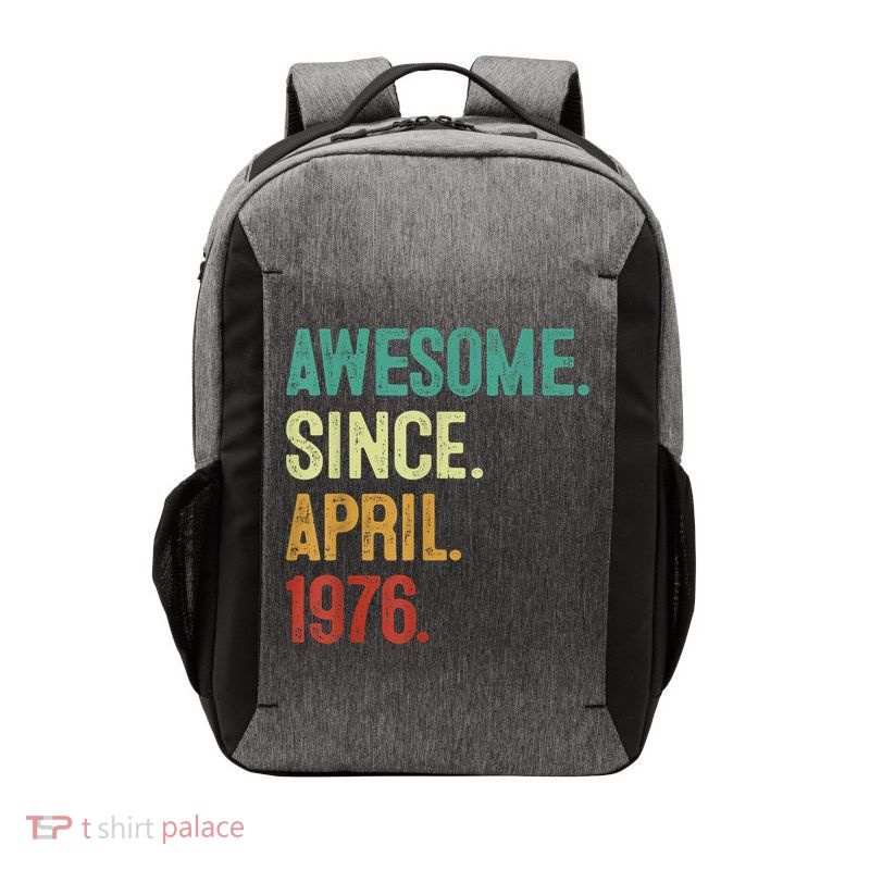 47 Years Old Awesome Since April 1976 47th Birthday Vector Backpack