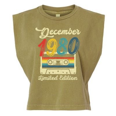 42 Years Old Gift Retro December 1980 Cassette 42nd Birthday Garment-Dyed Women's Muscle Tee