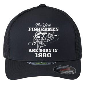 43 Year Old Fisherman Fishing 1980 43rd Birthday Flexfit Unipanel Trucker Cap