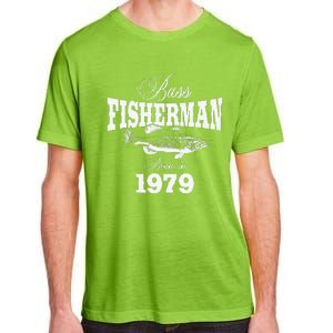 44 Year Old Fisherman Bass Fishing 1979 44th Birthday Adult ChromaSoft Performance T-Shirt