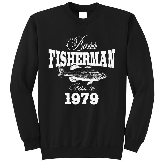 44 Year Old Fisherman Bass Fishing 1979 44th Birthday Sweatshirt