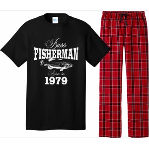 44 Year Old Fisherman Bass Fishing 1979 44th Birthday Pajama Set