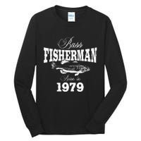 44 Year Old Fisherman Bass Fishing 1979 44th Birthday Tall Long Sleeve T-Shirt