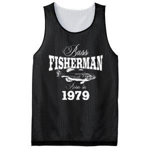 44 Year Old Fisherman Bass Fishing 1979 44th Birthday Mesh Reversible Basketball Jersey Tank