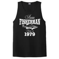 44 Year Old Fisherman Bass Fishing 1979 44th Birthday PosiCharge Competitor Tank