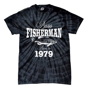 44 Year Old Fisherman Bass Fishing 1979 44th Birthday Tie-Dye T-Shirt