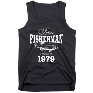 44 Year Old Fisherman Bass Fishing 1979 44th Birthday Tank Top