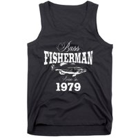 44 Year Old Fisherman Bass Fishing 1979 44th Birthday Tank Top