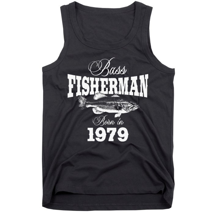 44 Year Old Fisherman Bass Fishing 1979 44th Birthday Tank Top