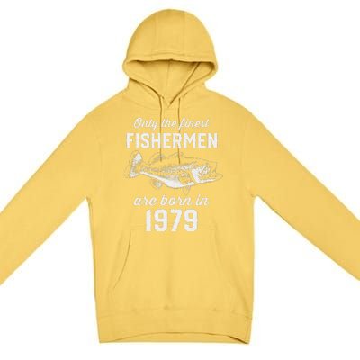 44 Year Old Fisherman Fishing 1979 44th Birthday Premium Pullover Hoodie