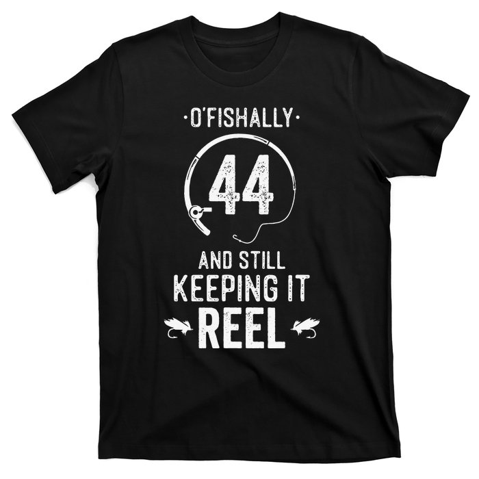 44 Year Old Fishing Fishermen Gifts For Birthday T-Shirt