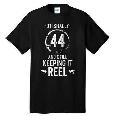 44 Year Old Fishing Fishermen Gifts For Birthday Tall T-Shirt