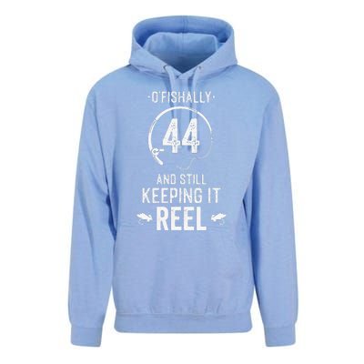 44 Year Old Fishing Fishermen Gifts For Birthday Unisex Surf Hoodie