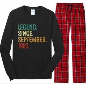 40 Years Old Legend Since September 1983 40th Birthday Long Sleeve Pajama Set