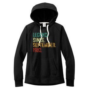 40 Years Old Legend Since September 1983 40th Birthday Women's Fleece Hoodie