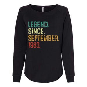 40 Years Old Legend Since September 1983 40th Birthday Womens California Wash Sweatshirt