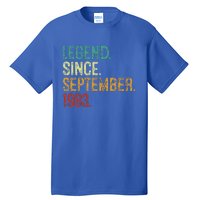 40 Years Old Legend Since September 1983 40th Birthday Tall T-Shirt