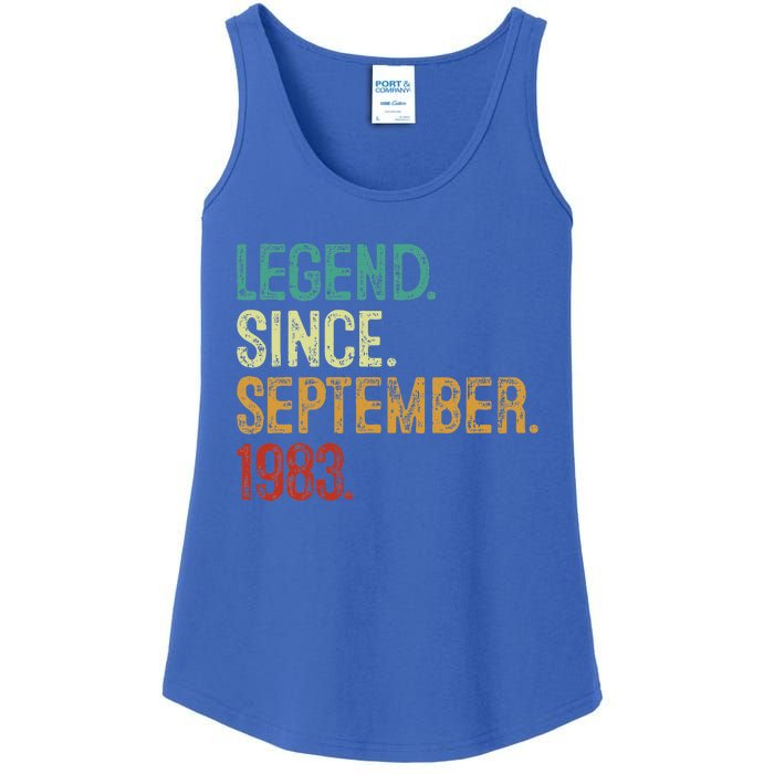 40 Years Old Legend Since September 1983 40th Birthday Ladies Essential Tank