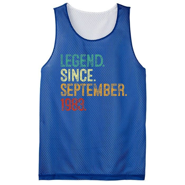 40 Years Old Legend Since September 1983 40th Birthday Mesh Reversible Basketball Jersey Tank