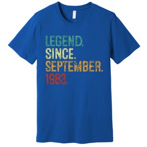 40 Years Old Legend Since September 1983 40th Birthday Premium T-Shirt