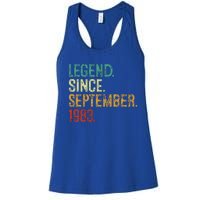 40 Years Old Legend Since September 1983 40th Birthday Women's Racerback Tank