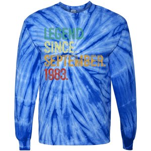 40 Years Old Legend Since September 1983 40th Birthday Tie-Dye Long Sleeve Shirt