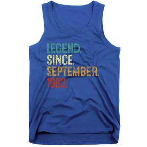 40 Years Old Legend Since September 1983 40th Birthday Tank Top