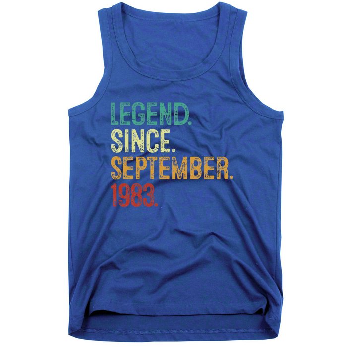 40 Years Old Legend Since September 1983 40th Birthday Tank Top