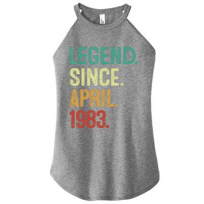 40 Years Old Legend Since April 1983 40th Birthday Women’s Perfect Tri Rocker Tank