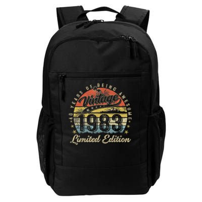 40 Year Old Gifts Vintage 1983 Limited Edition 40th Birthday Daily Commute Backpack