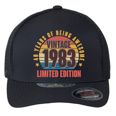 40 Years Of Being Awesome 1983 Limited Edition Vintage Retro Flexfit Unipanel Trucker Cap