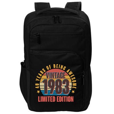 40 Years Of Being Awesome 1983 Limited Edition Vintage Retro Impact Tech Backpack