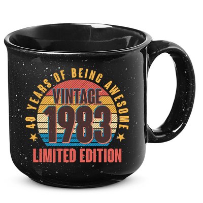 40 Years Of Being Awesome 1983 Limited Edition Vintage Retro 15oz Campfire Ceramic Mug