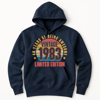 40 Years Of Being Awesome 1983 Limited Edition Vintage Retro Hoodie