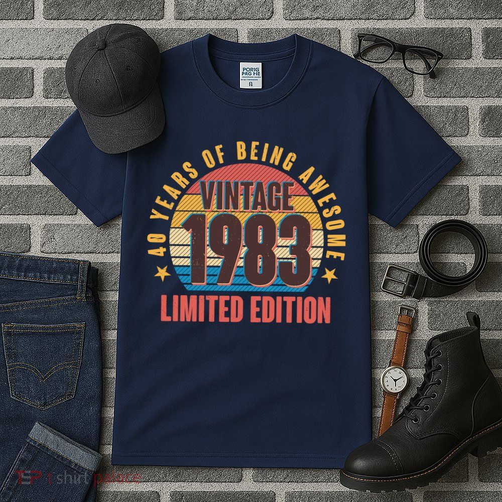 40 Years Of Being Awesome 1983 Limited Edition Vintage Retro Tall T-Shirt