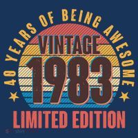 40 Years Of Being Awesome 1983 Limited Edition Vintage Retro Flatbill Hat