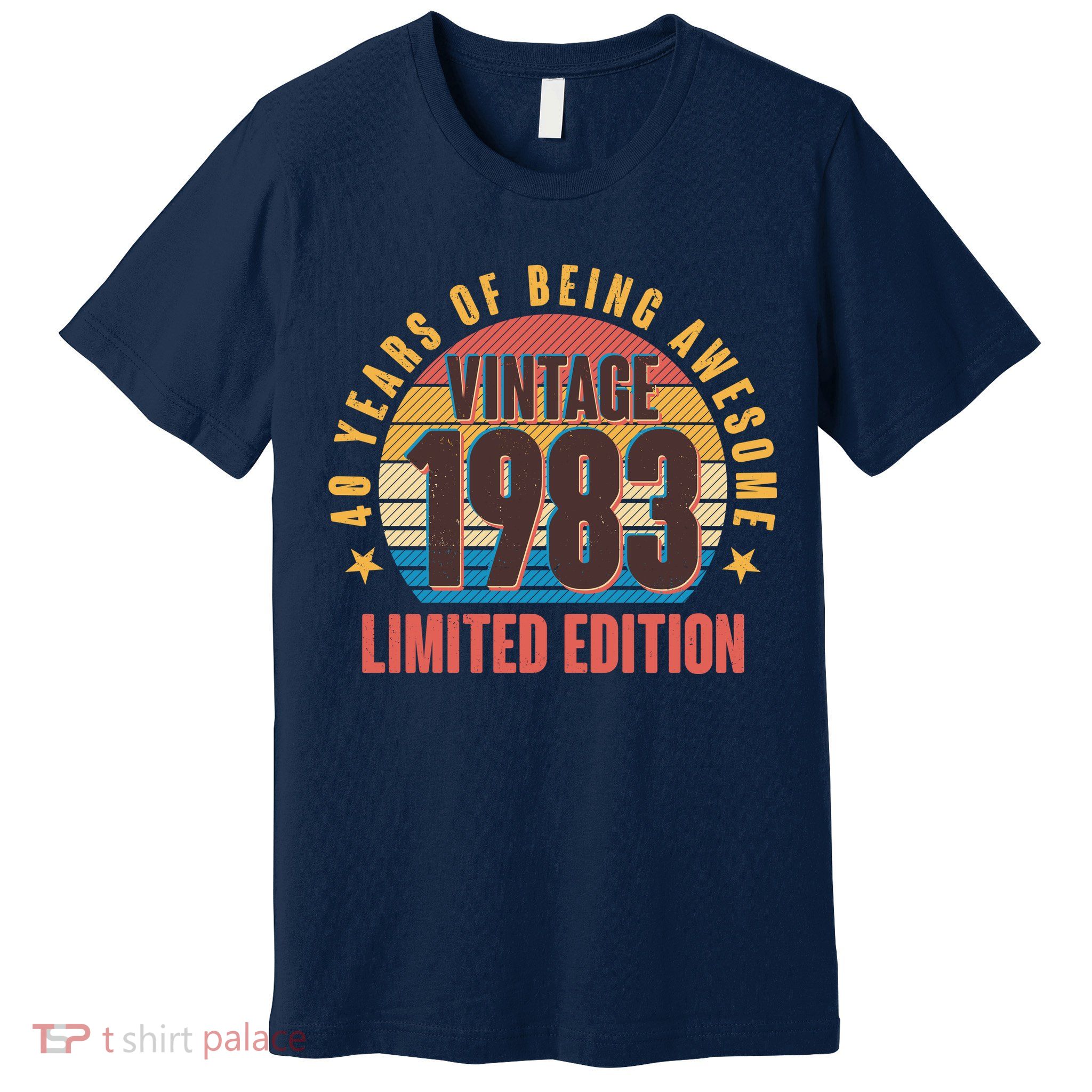 40 Years Of Being Awesome 1983 Limited Edition Vintage Retro Premium T-Shirt