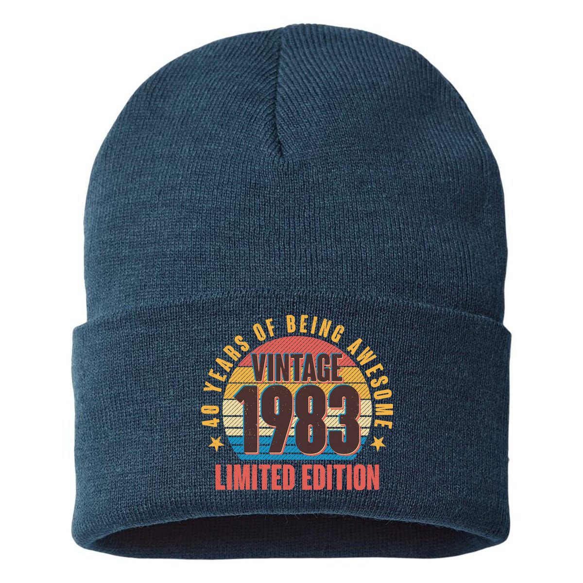 40 Years Of Being Awesome 1983 Limited Edition Vintage Retro Sustainable Knit Beanie