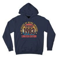 40 Years Of Being Awesome 1983 Limited Edition Vintage Retro Tall Hoodie