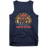 40 Years Of Being Awesome 1983 Limited Edition Vintage Retro Tank Top