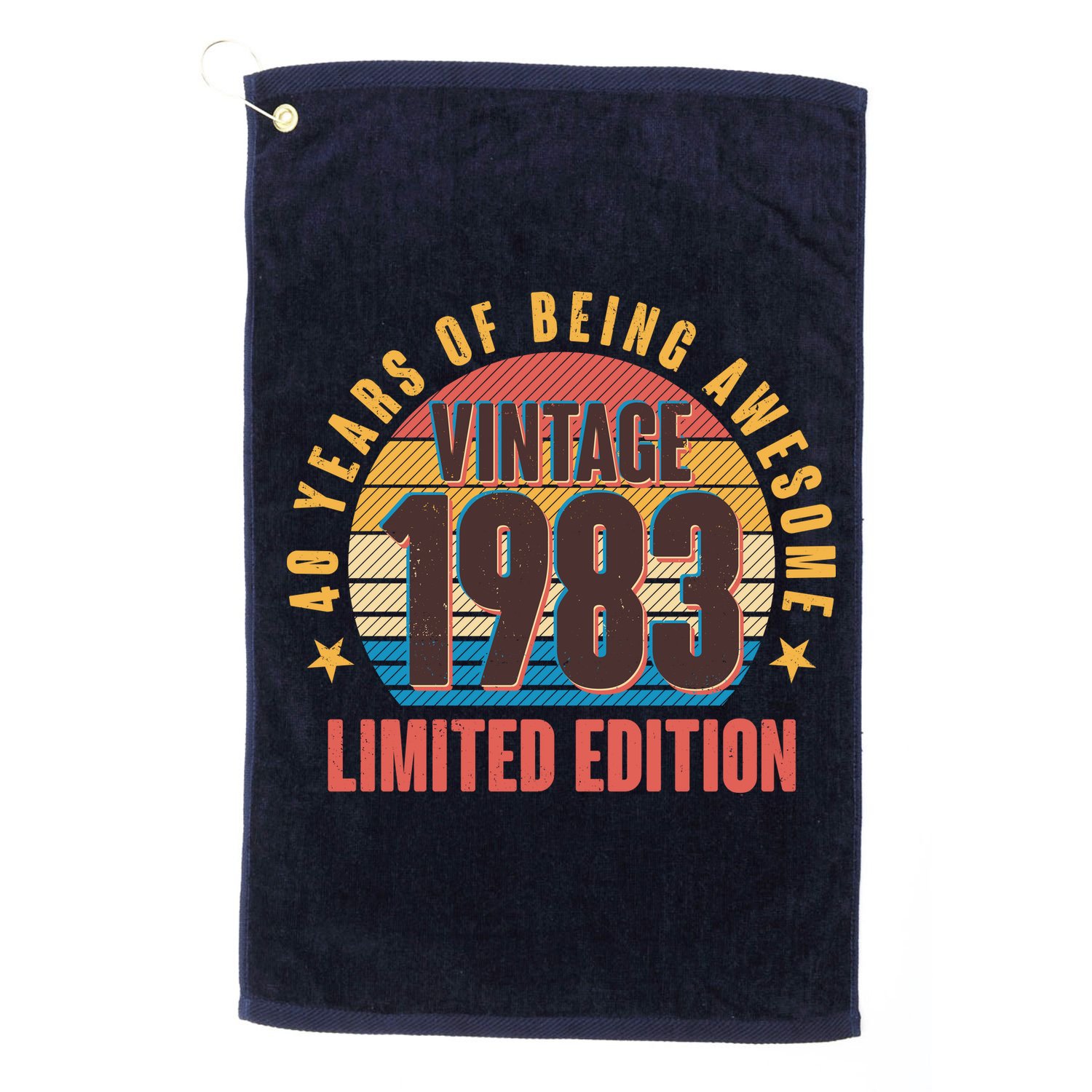 40 Years Of Being Awesome 1983 Limited Edition Vintage Retro Golf Towel