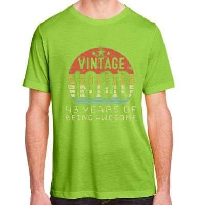 43 Year Old Birthday Vintage 1980 43rd Birthday Adult ChromaSoft Performance T-Shirt