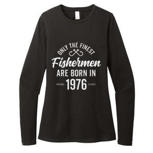 47 Year Old Fisherman Fishing 1976 47th Birthday Funny Womens CVC Long Sleeve Shirt