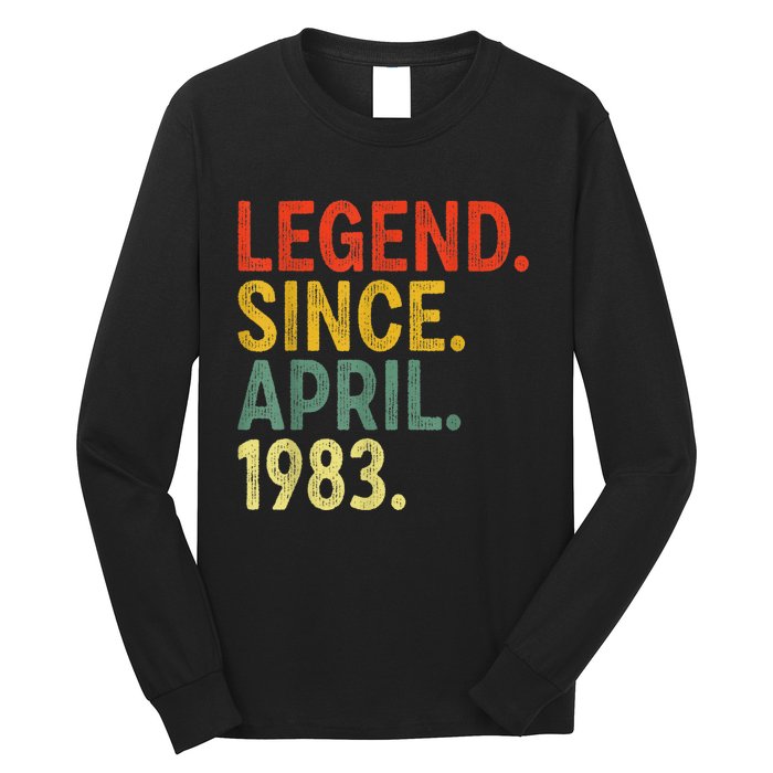 40 Year Old Legend Since April 1983 40th Birthday Long Sleeve Shirt